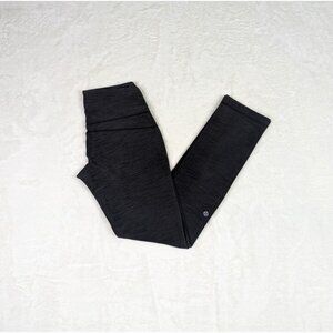 Lululemon Y2K Leggings Womens Sz 4 Black Slub Denim Yoga Straight Pants Active